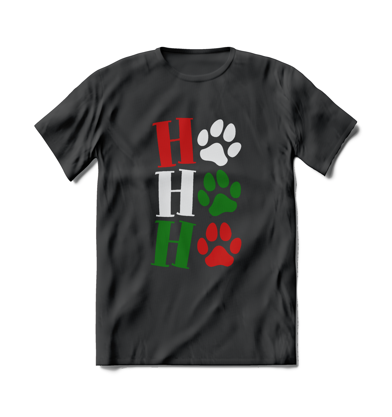BRIEF INSANITY Festive Paws Short Sleeve T-shirt