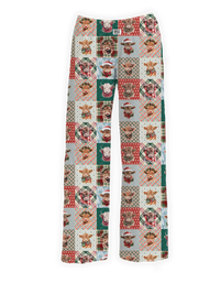 Thumbnail for Christmas Highland Cow Quilt Lounge Pants