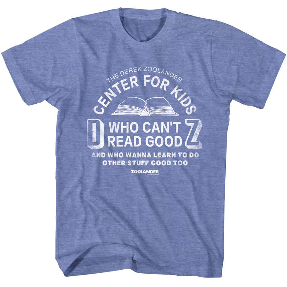 ZOOLANDER-ZOOLANDER CENTER FOR KIDS-LIGHT BLUE HEATHER ADULT S/S TSHIRT