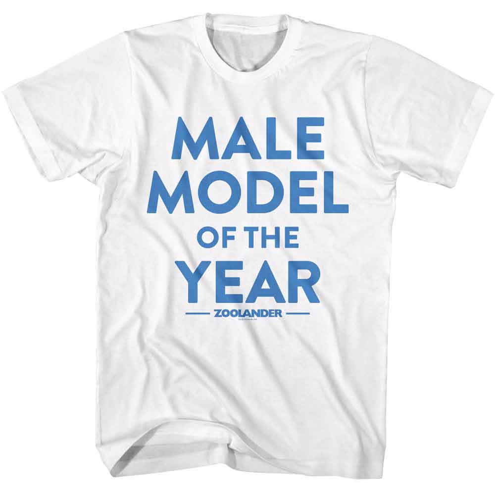 ZOOLANDER-ZOOLANDER MALE MODEL-WHITE ADULT S/S TSHIRT
