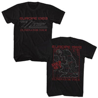 Thumbnail for ZZ TOP-ZZ TOP EUROPE 1983-BLACK ADULT S/S TSHIRT