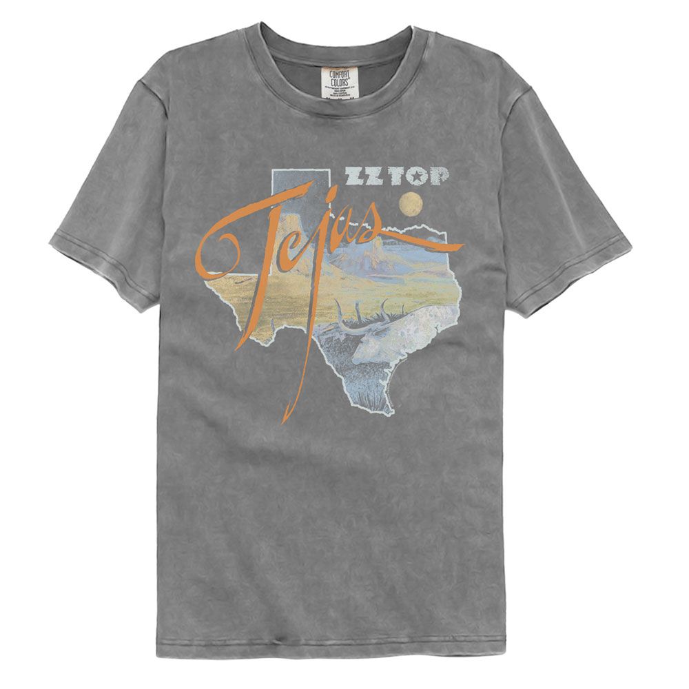ZZ TOP-ZZ TOP TEJAS-GRAY ADULT S/S COMFORT COLOR TSHIRT