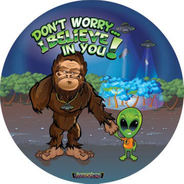 I BELIEVE IN YOU DOMED METAL SIGN - 15" ROUND- (2 PC PREPACK - $5.50 EACH)