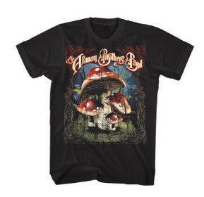 ALLMAN BROTHERS - MUSHROOM BLACK TEE