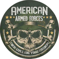 Thumbnail for AMERICAN ARMED FORCES DOMED METAL SIGN - 15