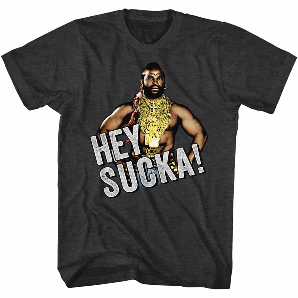 MR T-HEY SUCKA-BLACK HEATHER ADULT S/S TSHIRT