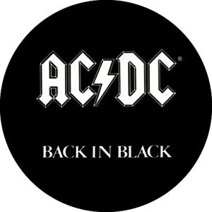 AC/DC Back in Black 1.25" Button - 6 pc prepack