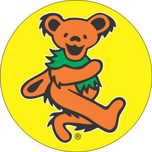 Grateful Dead Orange Bear 1.25" Button - 6 pc prepack