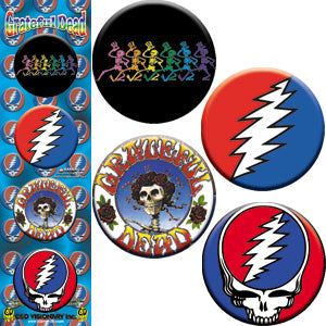 Grateful Dead 4 Pack 1.25" Button Set - 3 pc prepack