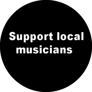 Support Local Musicians 1.25" Button - 6 pc prepack