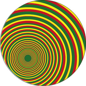Generic Rasta Circles 1.5" Button - 6 pc prepack