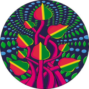 60s Retro Psychedelic Flower 1.5" Button - 6 pc prepack