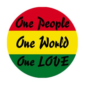 One People One World One Love 1.25" Button - 6 pc prepack