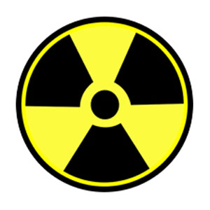 Radioactive Symbol 1.25" Button - 6 pc prepack
