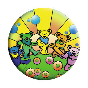 Grateful Dead Bear Utopia 1.25" Button. - 6 pc prepack