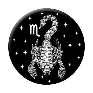 Astrology Scorpio 1.25" Button - 6 pc prepack