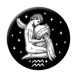 Astrology Aquarius 1.25" Button - 6 pc prepack