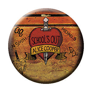 Alice Cooper School's Out Album 1.25" Round Button - 6 pc prepack