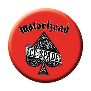 Motorhead Red Ace of Spades 1.25" Round Button - 6 pc prepack