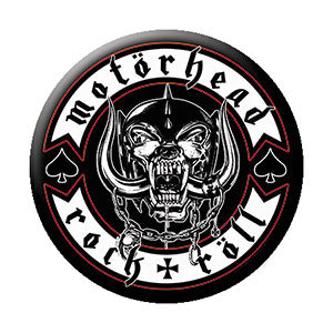 Motorhead Rock  Roll 1.25" Round Button - 6 pc prepack