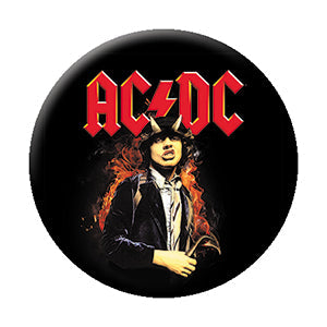 AC/DC Angus On Fire 1.25" Button - 6 pc prepack