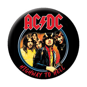 AC/DC Highway To Hell Circle 1.25" Button - 6 pc prepack