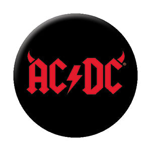 AC/DC Logo with Horns 1.25" Button - 6 pc prepack