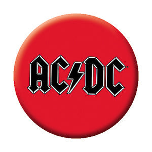 AC/DC Logo On Red 1.25" Button - 6 pc prepack