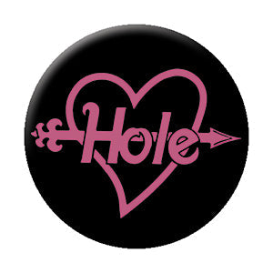 Hole Arrow Heart 1.25" Button - 6 pc prepack