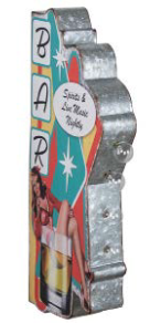 Thumbnail for 24x11 - BAR WITH PINUP GIRL - 2 SIDED METAL SIGN - WITH LED BULBS - (2 PC PREPACK - $25.00 EACH)