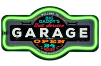 Thumbnail for BIG DADDYS GARAGE - 17X9 MARQUEE LED ROPE SIGN - (2 PC PPK - $14.25 EACH)