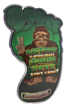 12.25X20.25 - BIGFOOT YETI - SHAPED AND EMBOSSED METAL SIGN - (2 PC PREPACK - $9.00 EACH)