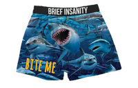 Thumbnail for BRIEF INSANITY Bite Me Shark Boxer Shorts