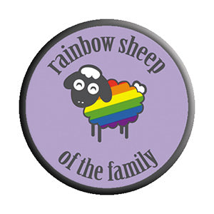 LGBTQ+ Rainbow Sheep 1.25" Button - 6 pc prepack