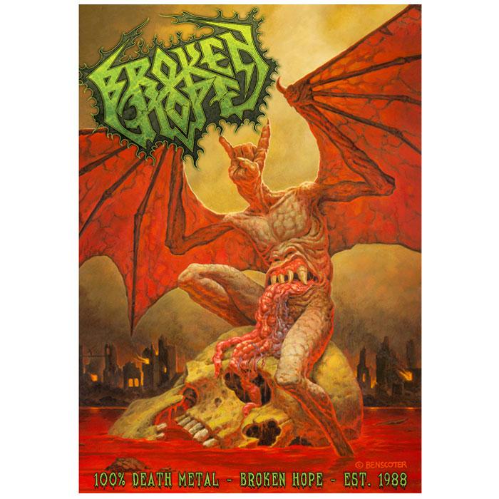 Broken Hope Demon Hand 100% Death Metal Poster Flag