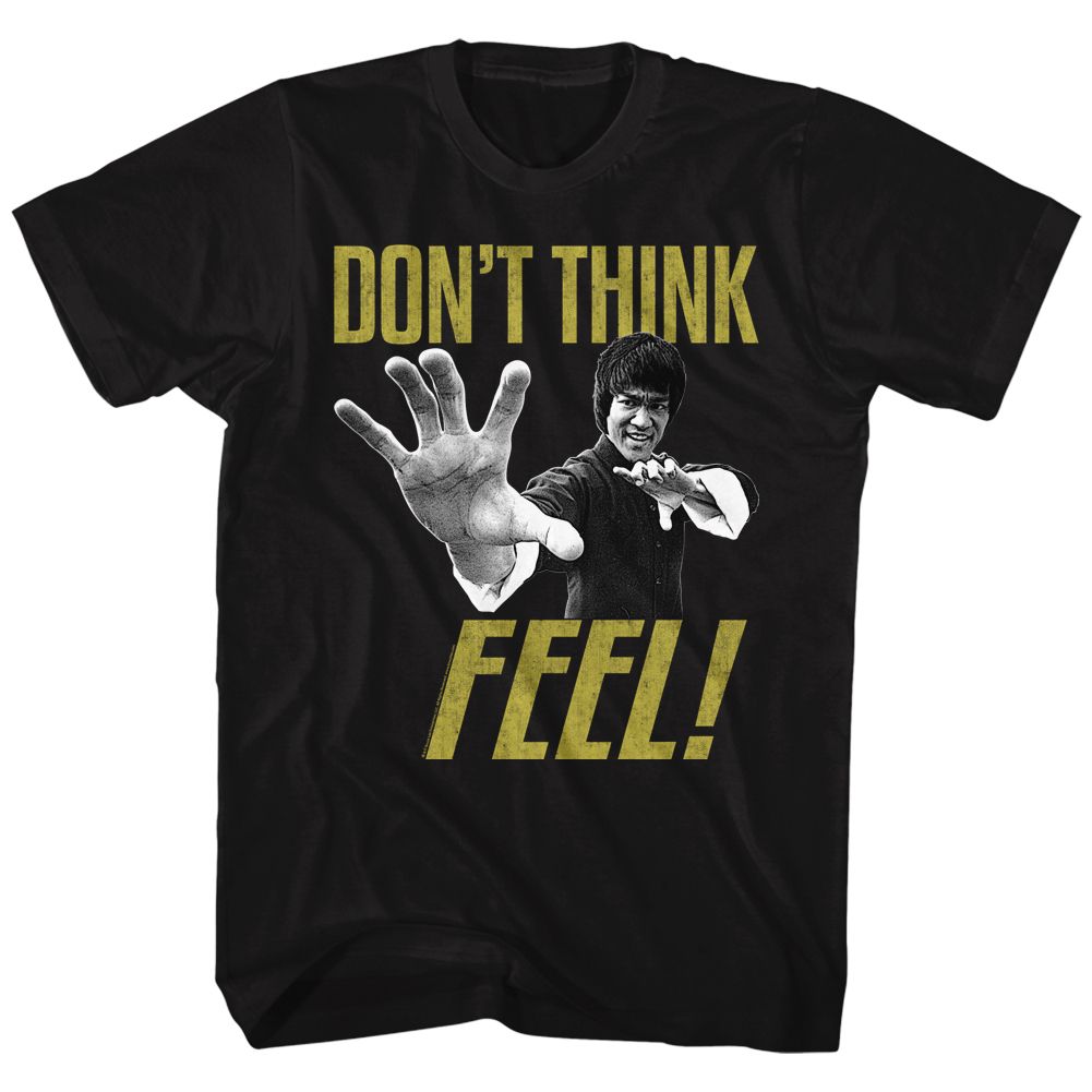BRUCE LEE-FEEL-BLACK ADULT S/S TSHIRT