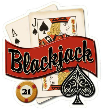 15.14” x 16.51” - BLACKJACK - SHAPED AND EMBOSSED METAL SIGN - (2 PC PREPACK - $9.00 EACH)