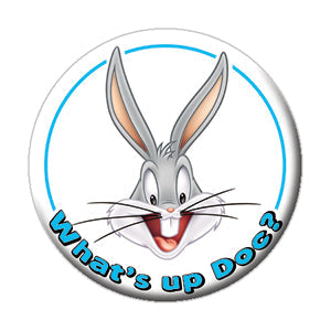 Looney Tunes Bugs Bunny What's Up Doc? 1.25" Button - 6 pc prepack