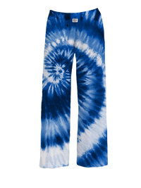 Thumbnail for BRIEF INSANITY Blue and White Tie-Dye Pajama Pants