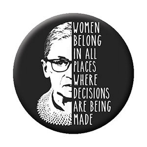 RBG Women Belong 1.25" Round Button - 6 pc prepack