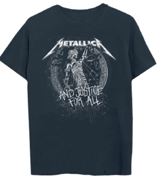 METALLICA - B&W JUSTICE FOR ALL TEE