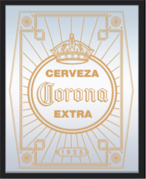 18x24- CORONA ART DECO FRAMED MIRROR- (2 PC PREPACK - $12.00 EACH)
