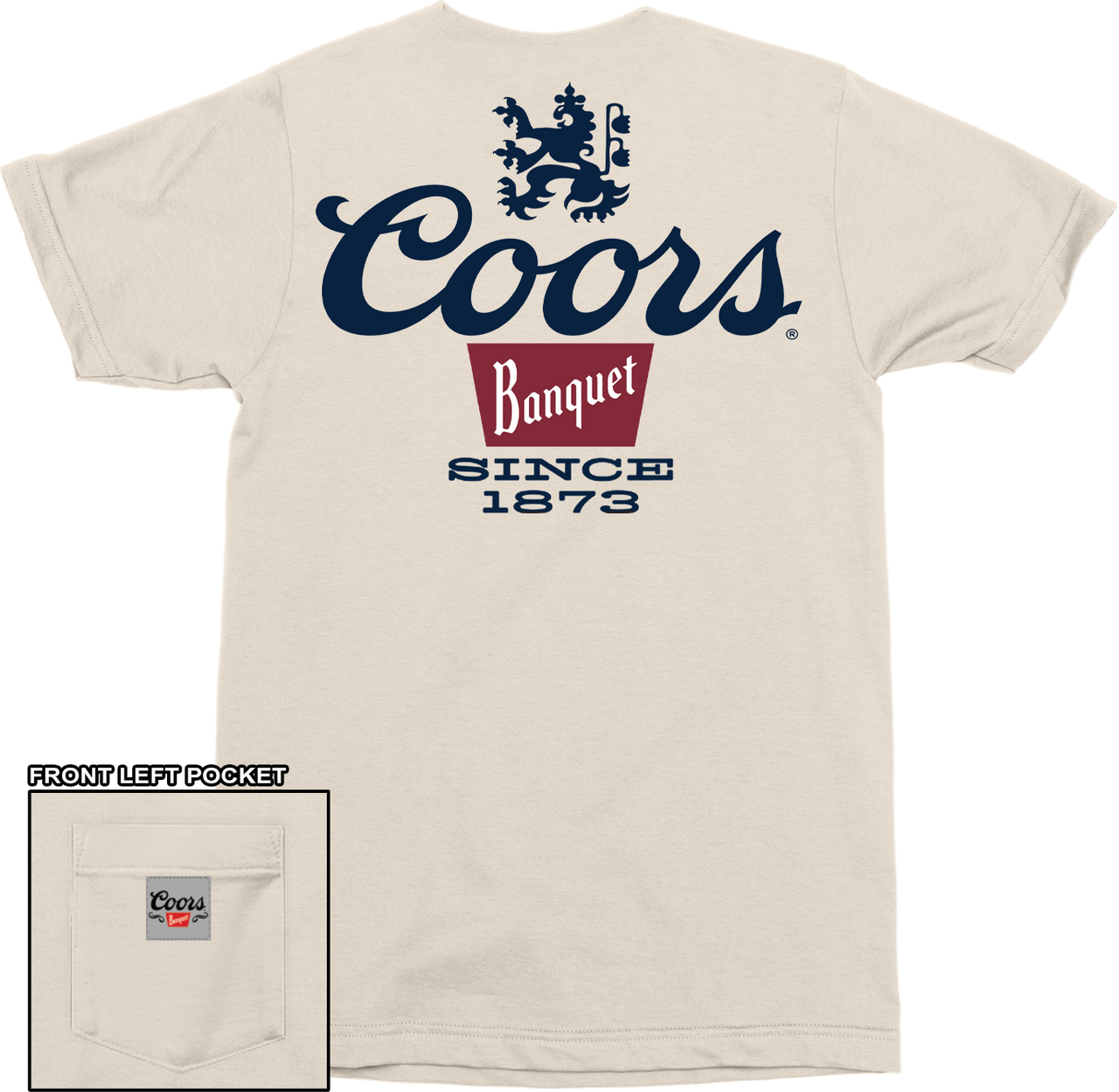 Coors Banquet 1873 Pocket T-Shirt