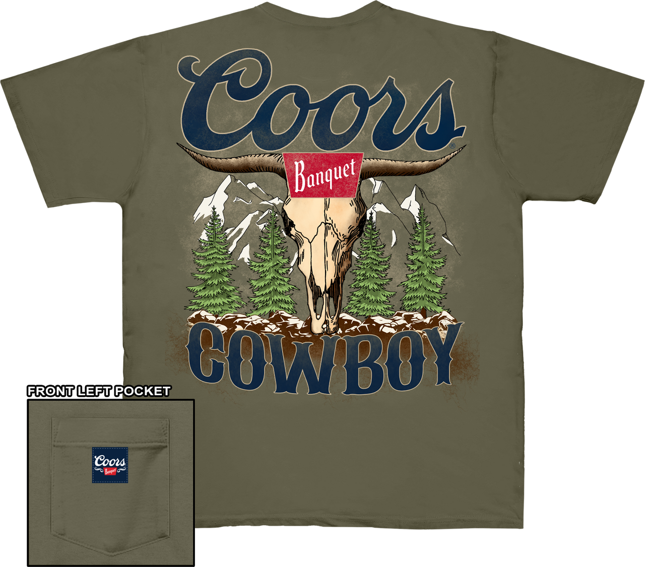 Coors Banquet Cowboy Sage T-Shirt