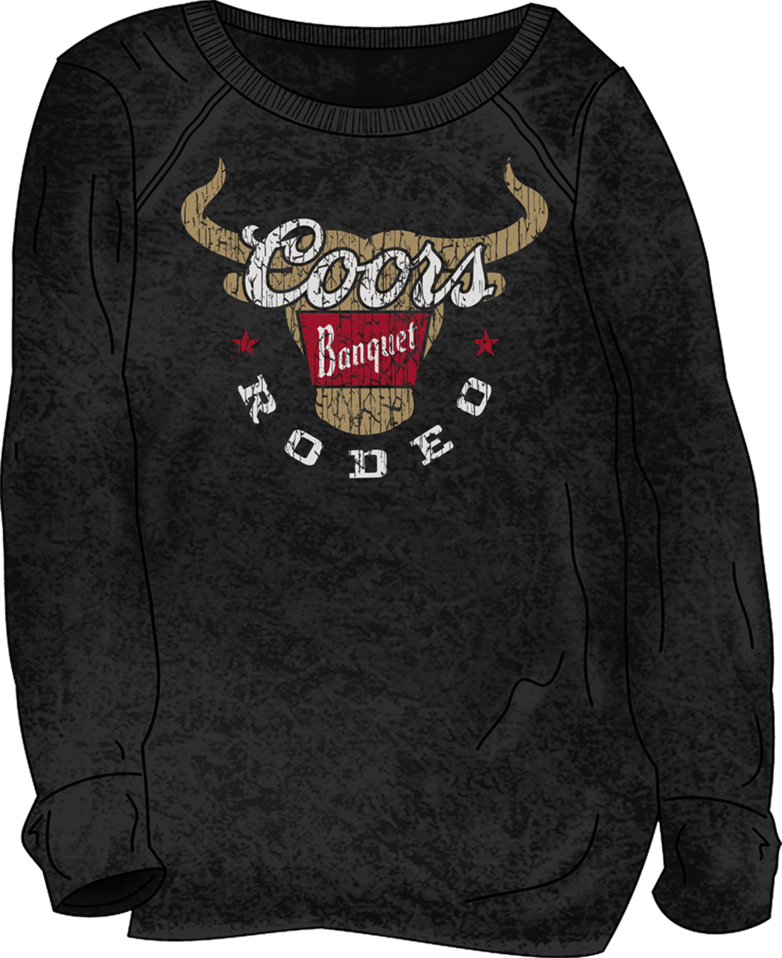 Coors Banquet Rodeo Black Crew Sweatshirt