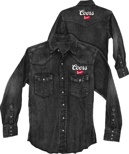 Coors Black Denim Button Up Shirt