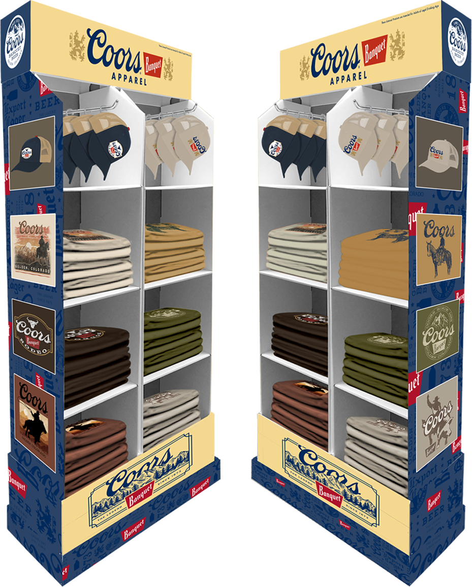 Coors T-Shirt and Hat PDQ Set