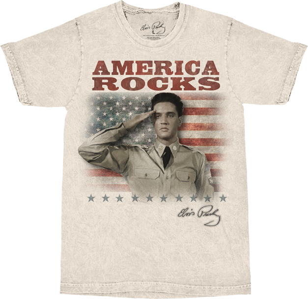 Elvis America Rocks Mineral Wash T-Shirt