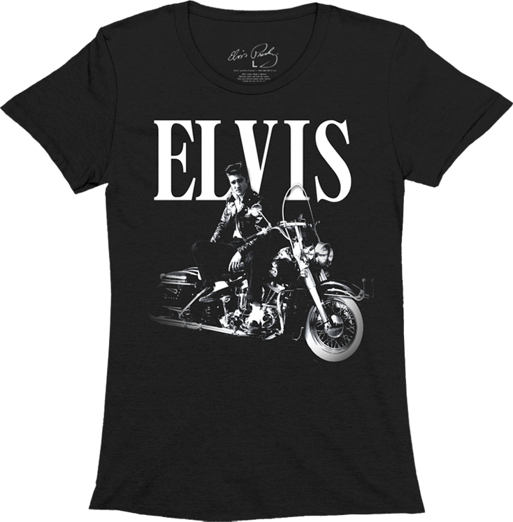 Elvis on Motorcycle T-Shirt