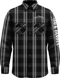 Thumbnail for Jack Daniels Dark Cotton Plaid Long Sleeve Shirt